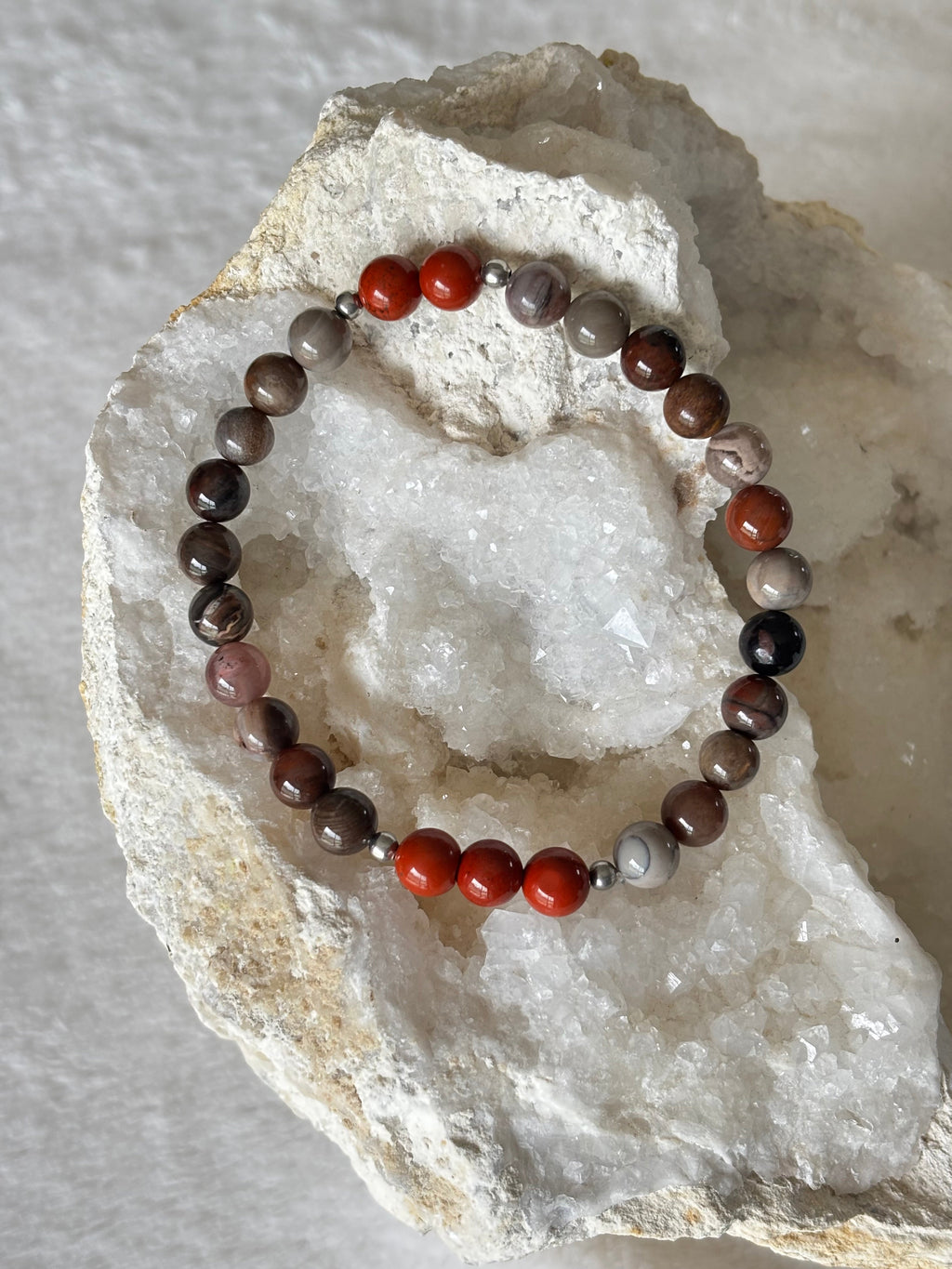 ☯ Équilibre ・Agate Fossile Éveil de lumière