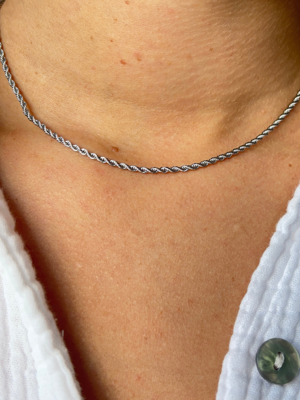 Collier ✧ Torsadée Silver Éveil de lumière
