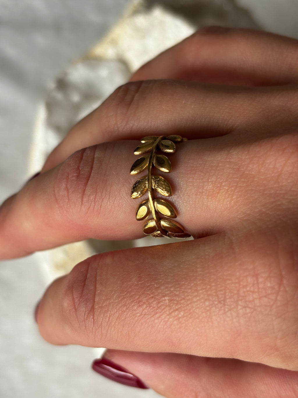 Bague Laurier Éveil de lumière